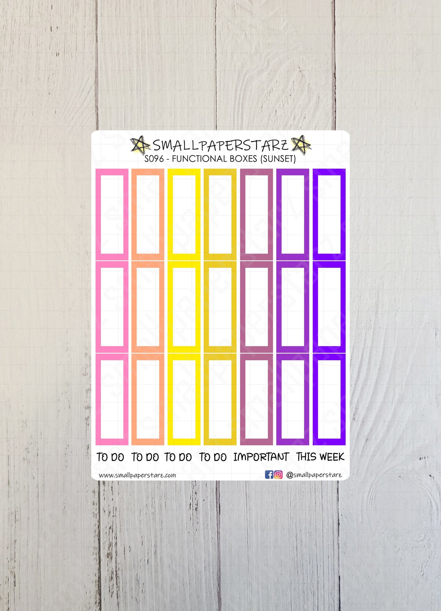 S096 - Tropical Sunset Theme Functional Boxes