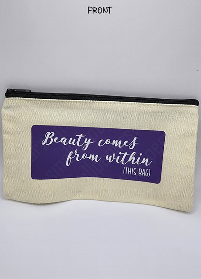 P002 - Beauty Within Pouch Pencil Case Make-up Bag Sticker Storage