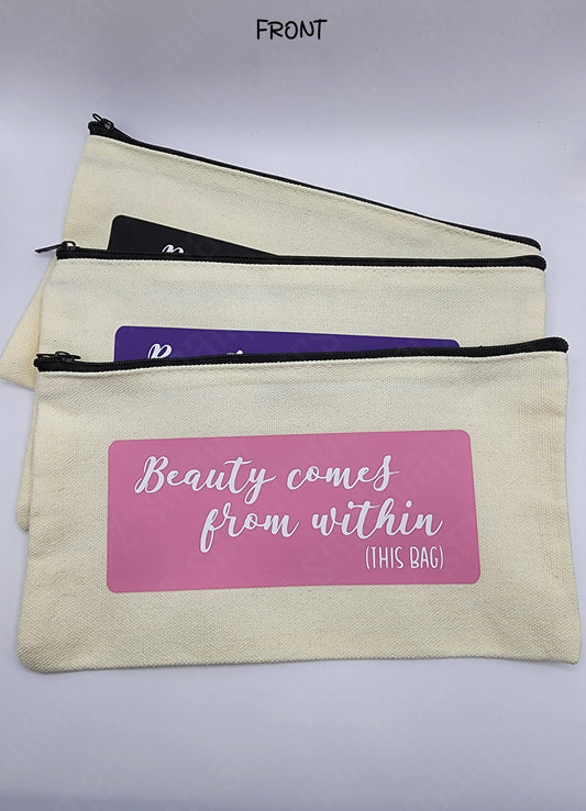 P002 - Beauty Within Pouch Pencil Case Make-up Bag Sticker Storage