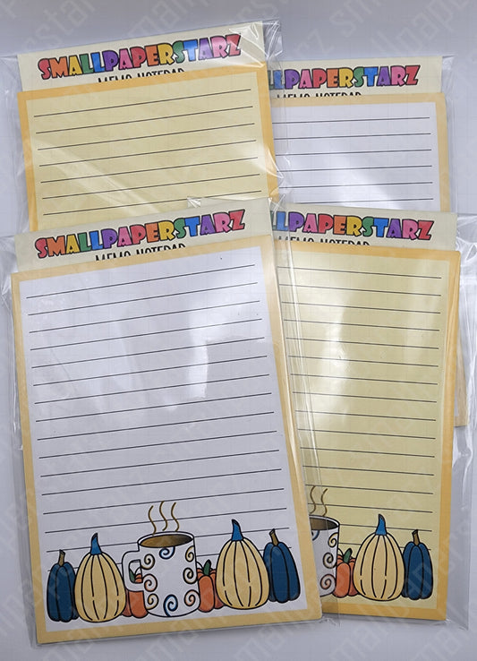 NP015 - Autumn Pumpkins 4.5x6in Memo Notepads