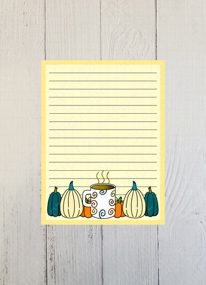 NP015 - Autumn Pumpkins 4.5x6in Memo Notepads