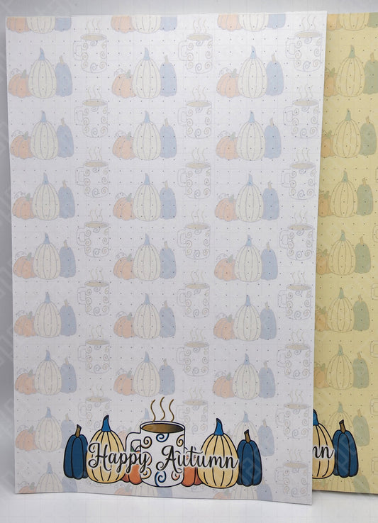 NP016 - Autumn Pumpkins 6x9in Memo Notepads
