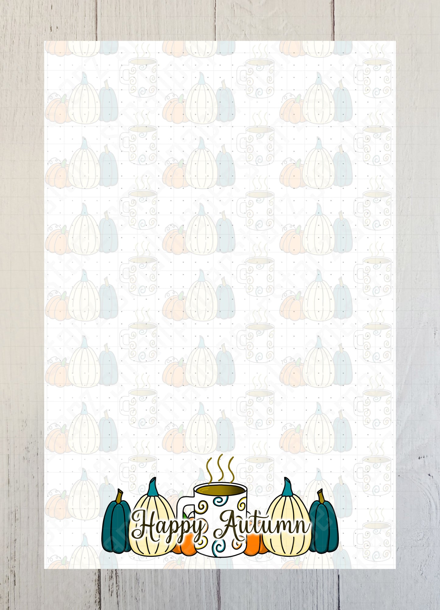 NP016 - Autumn Pumpkins 6x9in Memo Notepads