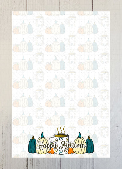 NP016 - Autumn Pumpkins 6x9in Memo Notepads