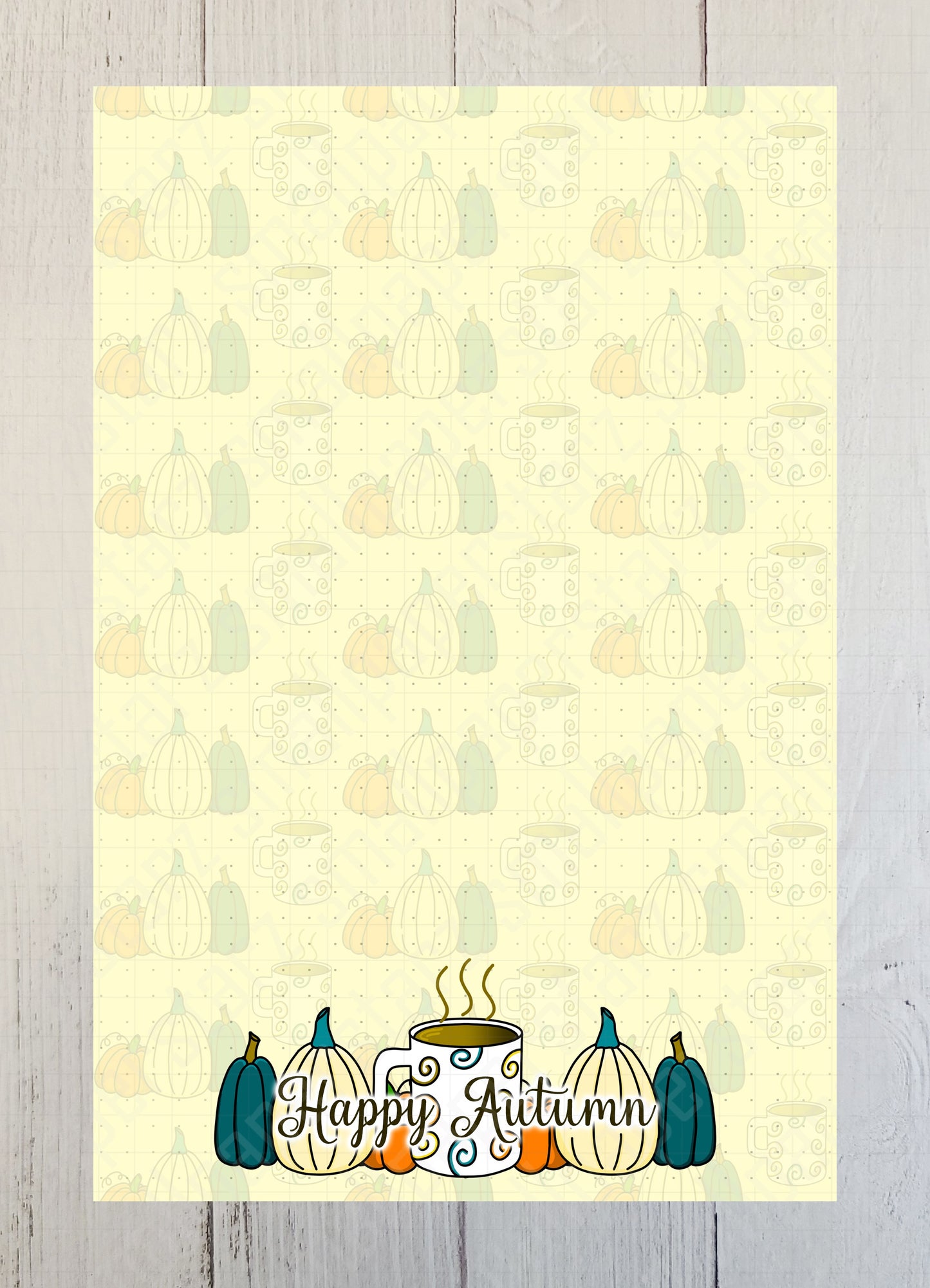NP016 - Autumn Pumpkins 6x9in Memo Notepads