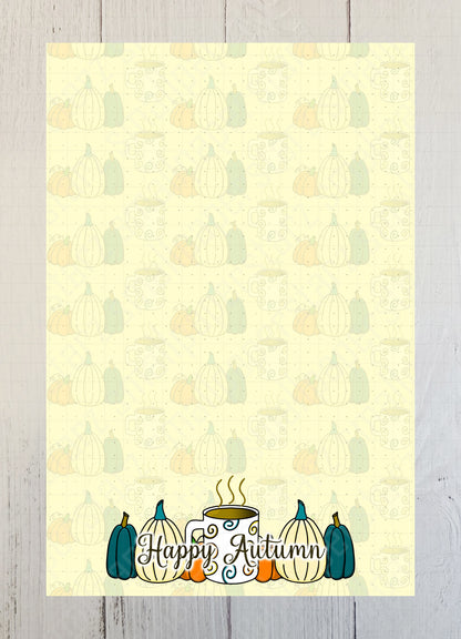 NP016 - Autumn Pumpkins 6x9in Memo Notepads
