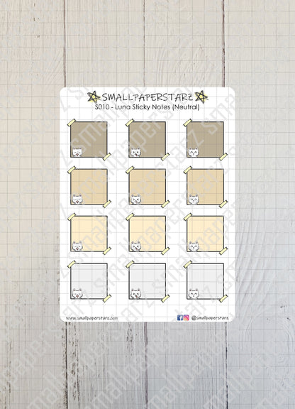 S009-S013 - Luna Sticky Notes Sticker Sheet (Multiple Options)