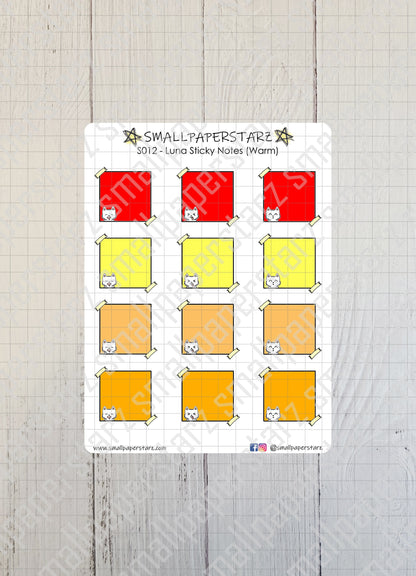 S009-S013 - Luna Sticky Notes Sticker Sheet (Multiple Options)