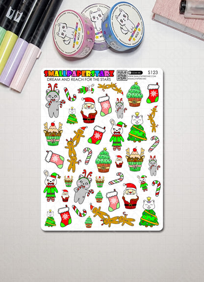 S123 - Sweet Christmas Deco Sticker Sheet