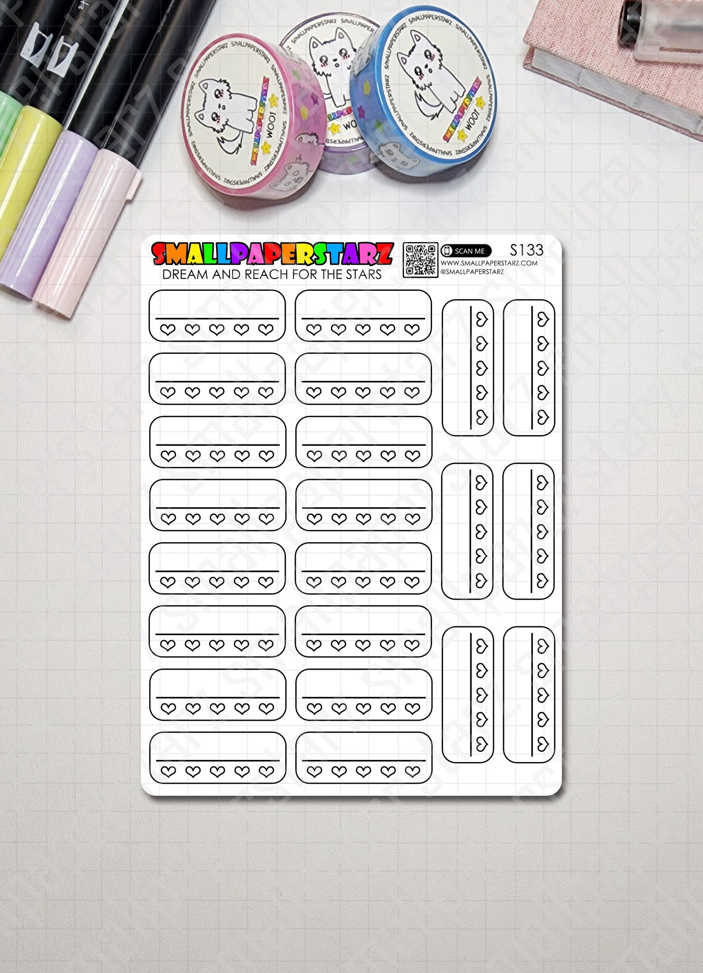 S133 - Books / Movies / Music / Shows Rating Tracker Sticker Sheet