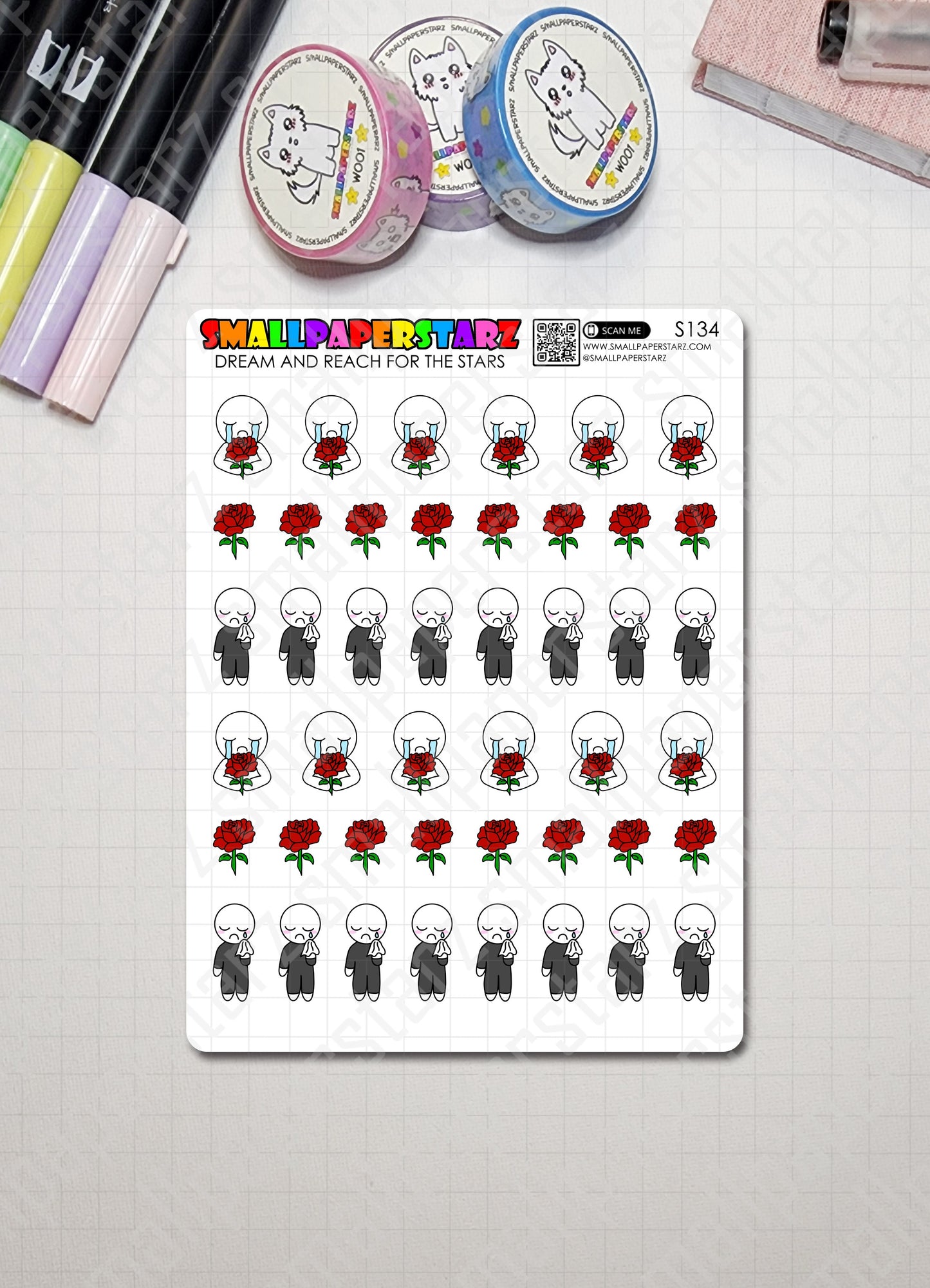 S134 - Sadden / Loss / RIP Sticker Sheet
