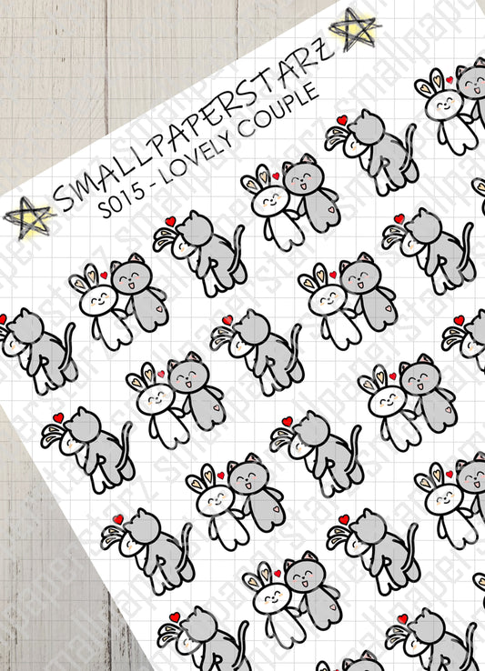 S015 - Lola & Gary Lovely Couple Sticker Sheet