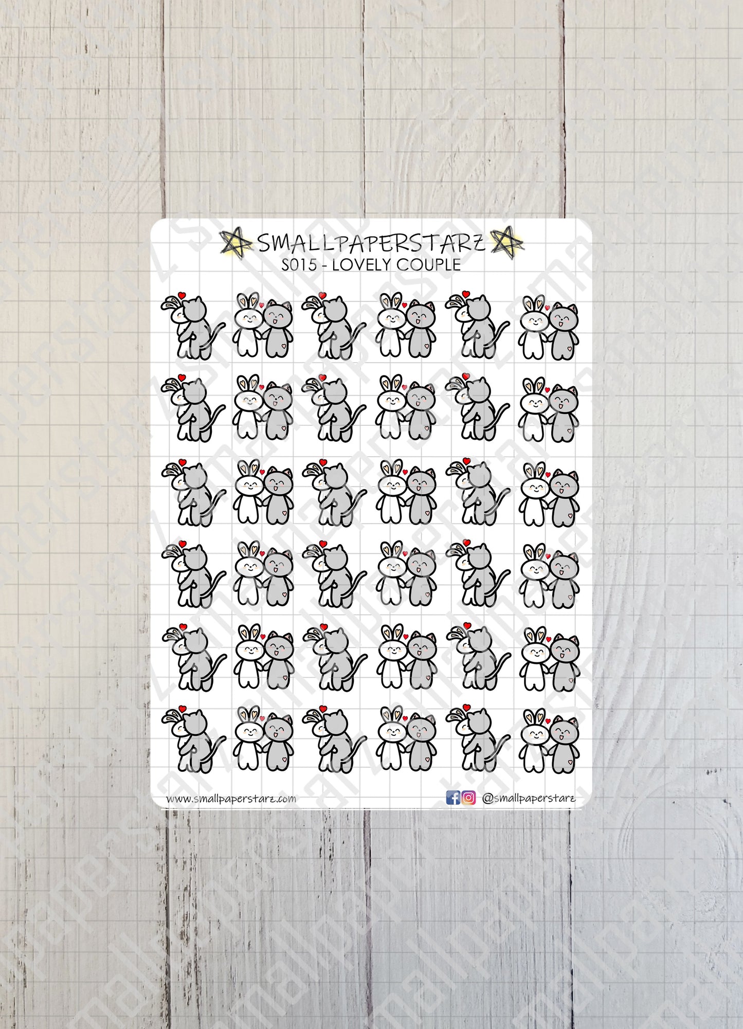 S015 - Lola & Gary Lovely Couple Sticker Sheet