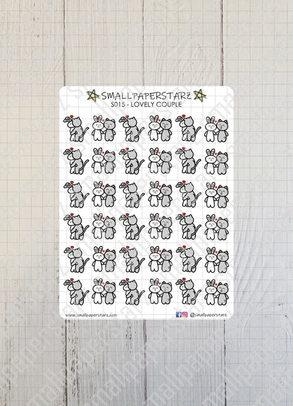 S015 - Lola & Gary Lovely Couple Sticker Sheet