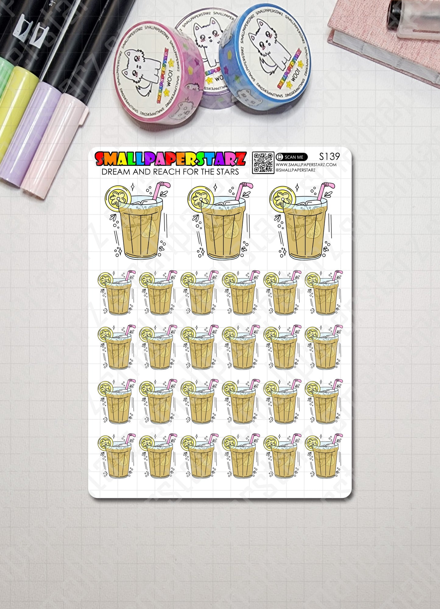 S139 - Sweet Tea / Iced Tea / Lemonade Sticker Sheet