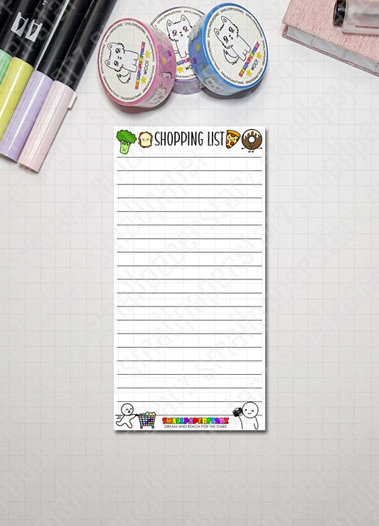 NP020 - Grocery / Shopping List 3x6in Memo Notepads (25 sheets)