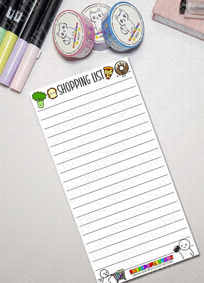 NP020 - Grocery / Shopping List 3x6in Memo Notepads (25 sheets)